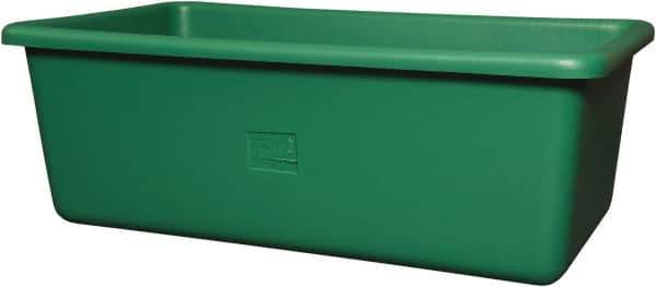 Remco - 70 Gal Green Rectangular Polyethylene Tub - 17" High x 26-1/2" Diam - USA Tool & Supply