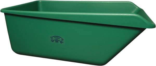 Remco - 149 Gal Green Rectangular Polyethylene Tub - 21-3/4" High x 32" Diam - USA Tool & Supply
