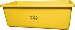 Remco - 70 Gal Yellow Rectangular Polyethylene Tub - 17" High x 26-1/2" Diam - USA Tool & Supply