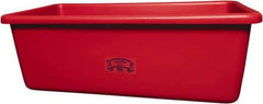 Remco - 70 Gal Red Rectangular Polyethylene Tub - 17" High x 26-1/2" Diam - USA Tool & Supply
