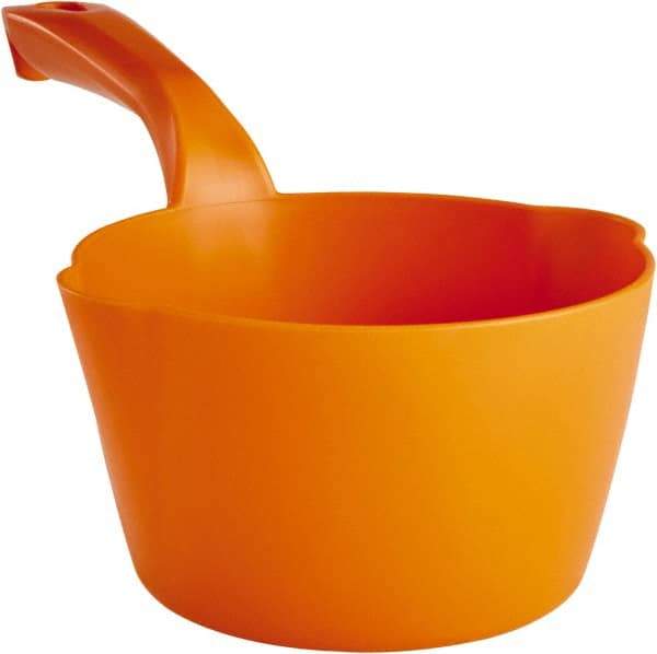 Remco - 32 oz Orange Polypropylene Round Bottom Scoop - 6.8" Wide x 5.3" Deep Bowl, 5-1/2" Handle Length, 11.6" OAL - USA Tool & Supply
