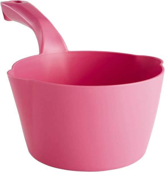 Remco - 32 oz Pink Polypropylene Round Bottom Scoop - 6.8" Wide x 5.3" Deep Bowl, 5-1/2" Handle Length, 11.6" OAL - USA Tool & Supply