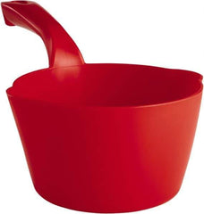 Remco - 32 oz Red Polypropylene Round Bottom Scoop - 6.8" Wide x 5.3" Deep Bowl, 5-1/2" Handle Length, 11.6" OAL - USA Tool & Supply