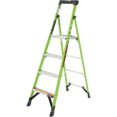 Little Giant Ladder - 4 Steps, 6' High, Type IAA Rating, Fiberglass Step Ladder - 375 Lb Capacity, 22" Base Width - USA Tool & Supply
