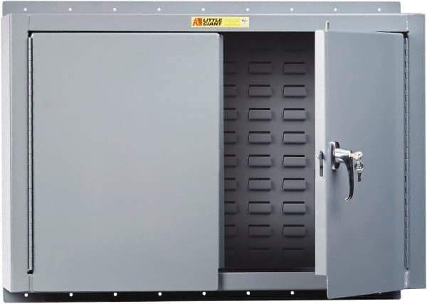 Little Giant - Wall Storage Cabinet - Steel, 36" Wide x 10" Deep x 24" High, Gray - USA Tool & Supply