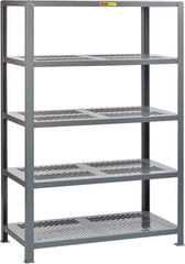 Little Giant - 5 Shelf Starter Open Steel Shelving - 7,500 Lb Capacity, 48" Wide x 72" High x 30" Deep, Gray - USA Tool & Supply