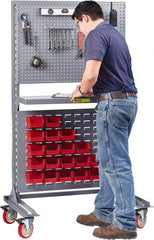 Little Giant - 1,200 Lb Capacity Mobile Workstation - 24" Wide x 36" Deep x 66-1/2" High, Steel, Gray - USA Tool & Supply