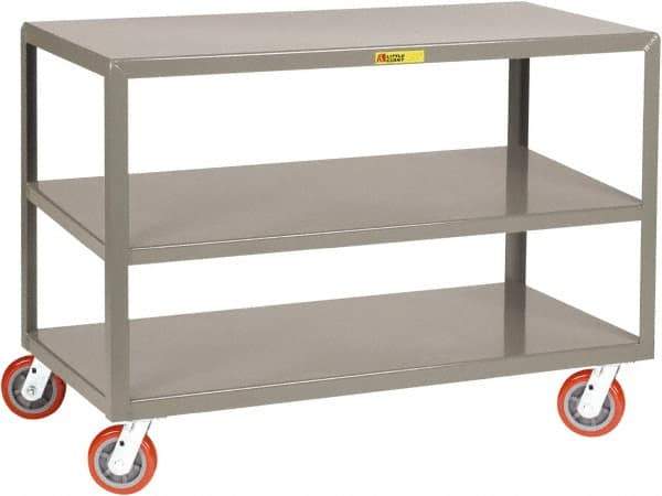 Little Giant - Mobile Table - Fixed Leg, Gray, 36" Long x 24" Deep x 34" High - USA Tool & Supply