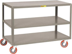 Little Giant - Mobile Table - Fixed Leg, Gray, 36" Long x 24" Deep x 34" High - USA Tool & Supply