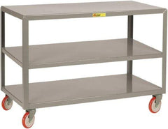 Little Giant - Mobile Table - Fixed Leg, Gray, 48" Long x 30" Deep x 34" High - USA Tool & Supply