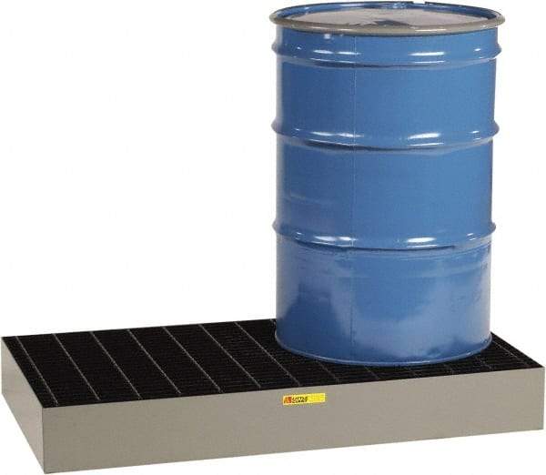 Little Giant - 33 Gal Sump Capacity, Steel Platform - Low Profile - 51" Long x 26" Wide x 6-1/2" High, 3,000 Lb Capacity - USA Tool & Supply