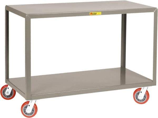 Little Giant - Mobile Table - Fixed Leg, Gray, 60" Long x 30" Deep x 34" High - USA Tool & Supply