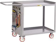 Little Giant - 1,200 Lb Capacity, 24" Wide x 48" Long x 35-1/2" High Maintenance Cart - 2 Shelf, Steel, Polyurethane Casters - USA Tool & Supply