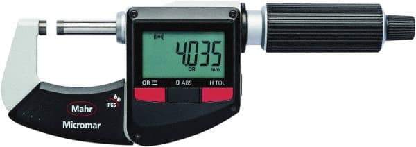 Mahr - MICROMAR 40 EWRI DIGITAL MICROMETER - 0-1", .00005"Resolution, Integrated Wireless Output - USA Tool & Supply