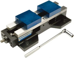 Jergens - 4" Jaw Width, 13" Max Jaw Opening, Manual Self Centering Vise - 7,200 Max Operating psi, 5.68" Stroke Length, 17" OAL x 6" OAW x 4" OAH - USA Tool & Supply