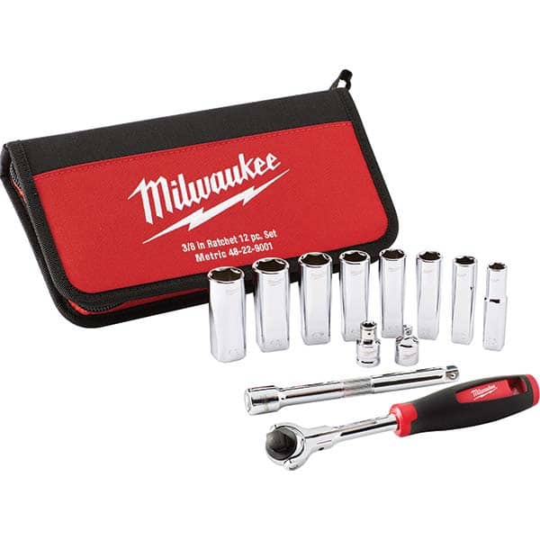 Milwaukee Tool - Socket Sets Measurement Type: Metric Drive Size: 3/8 - USA Tool & Supply