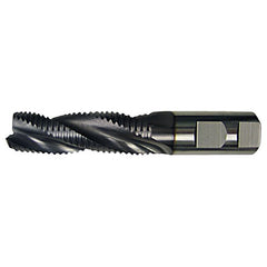 ‎3/4″ × 3/4″ × 4″ × 6-1/4″ RHS / RHC HSS-CO 8% (M42) Cobalt Extra Coarse Roughing End Mill-3F SE CC - Bright
