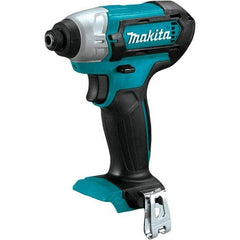 Makita - 12 Volt, 1/4" Drive, 80 Ft/Lb Torque, Cordless Impact Driver - Pistol Grip Handle, 2600 RPM, Lithium-Ion, Bare Tool - USA Tool & Supply