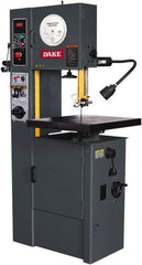 Dake - 15-1/2" Throat Capacity, Variable Speed Pulley Vertical Bandsaw - 25 to 1,200 SFPM, 2 hp, Three Phase - USA Tool & Supply