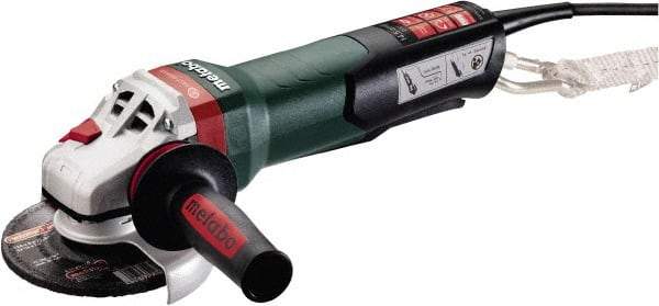 Metabo - 5" Wheel Diam, 11,000 RPM, Corded Angle & Disc Grinder - 5/8-11 Spindle, 120 Volts, 14.5 Amps - USA Tool & Supply