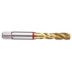 1-3/8-6 2B -Flute Cobalt Red Ring Spiral Point Plug Tap-TiN - USA Tool & Supply