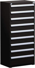 Rousseau Metal - 9 Drawer, Modular Storage Cabinet - Steel, 36" Wide x 18" Deep x 60" High, Black - USA Tool & Supply