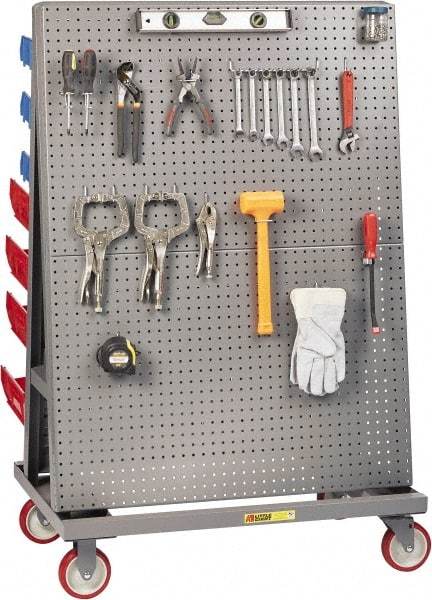 Little Giant - 24" Wide x 56" High x 60" Deep, Mobile A-Frame Lean Tool Cart - 1,200 Lb Capacity - USA Tool & Supply