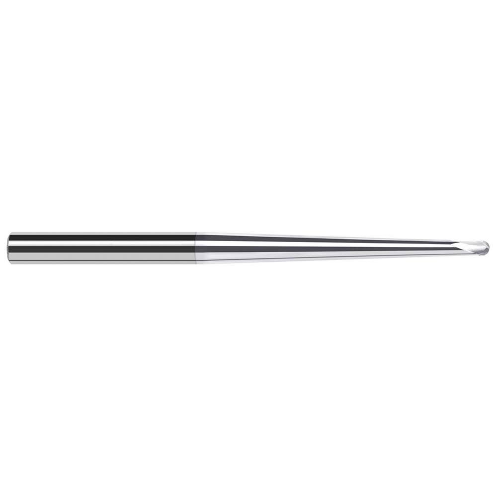 Harvey Tool - Ball End Mills; Mill Diameter (Inch): 1/64 ; Mill Diameter (Decimal Inch): 0.0150 ; Number of Flutes: 2 ; Length of Cut (mm): 0.3000 ; Length of Cut (Decimal Inch): 0.0120 ; Material: Solid Carbide - Exact Industrial Supply