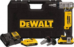 DeWALT - 3/8 to 1" Pipe Capacity, PEX Expander Tool - 9 Pieces, Cuts Pex, Includes DCE400 PEX Expander, (2) DCB203 Batteries, Charger, (3) Expander Heads (1/2", 3/4", 1"), PEX Expander Grease & Kit Box - USA Tool & Supply