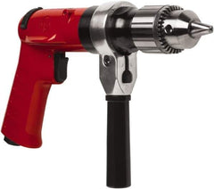 Chicago Pneumatic - 1/2" Reversible Keyed Chuck - Pistol Grip Handle, 500 RPM, 32 LPS, 0.5 hp - USA Tool & Supply