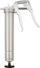 Umeta - Pistol Grip Grease Gun, Variable Pressure/Volume Link, 12" Hose and Coupler, Cartridge, Suction Fill & Loader Pump - 16 oz Capacity, 1/8 Thread Outlet, Cartridge, Suction Fill & Loader Pump - USA Tool & Supply