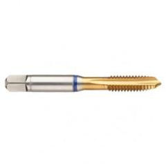 41168 3B 4-Flute Cobalt Blue Ring Spiral Point Plug Tap-TiN - USA Tool & Supply
