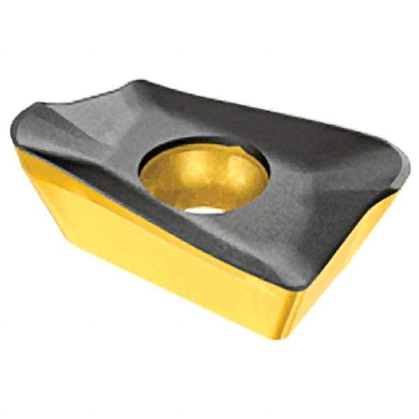 Iscar - HM90 APKT1003 Grade IC330 Carbide Milling Insert - TiCN/TiN Finish, 0.139" Thick, 0.8mm Corner Radius - USA Tool & Supply