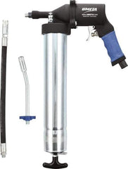 Umeta - Flexible & Rigid Air-Operated Grease Gun - 16 oz Capacity, 1/8 Thread Outlet, Cartridge & Suction Fill - USA Tool & Supply
