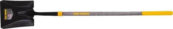 True Temper - 10-3/8" High x 9-3/4" Wide Square Steel Shovel - 45" Long Wood Straight Handle, Turned - USA Tool & Supply