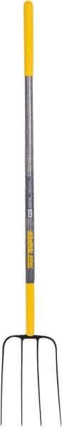 True Temper - Fork with 48" Handle with Grips - 8-1/4" Blade Width, 4 Tines, 12-1/2" Tine Length - USA Tool & Supply