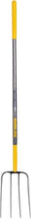 True Temper - Fork with 48" Handle with Grips - 8-1/4" Blade Width, 4 Tines, 12-1/2" Tine Length - USA Tool & Supply