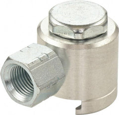 Umeta - 1" Long, 1/8 Thread, Aluminum Grease Gun Button-Head Coupler - NPT (F) Thread - USA Tool & Supply