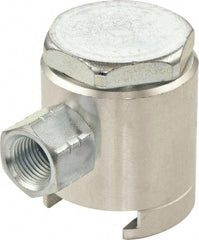 Umeta - 1-1/2" Long, 1/8 Thread, Aluminum Grease Gun Button-Head Coupler - NPT (F) Thread - USA Tool & Supply