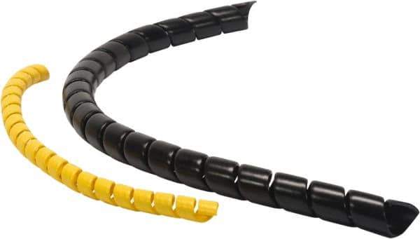 Atlantex - 1.7" ID Black Spiral Guard Wrap for Hoses - 100' Long, -60 to 175°F - USA Tool & Supply