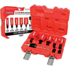 Freud - Hole Saw Kits Minimum Saw Diameter (Inch): 7/8 Maximum Saw Diameter (Inch): 2 - USA Tool & Supply