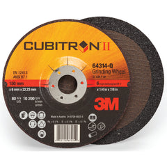 ‎3M Cubitron II Depressed Center Grinding Wheel 64317 Quick Change Type 27 5 in × 1/4 in × 5/8″-11 - USA Tool & Supply