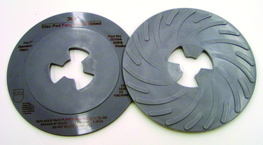 7" - Disc Pad Face Plate - Ribbed - Medium - USA Tool & Supply