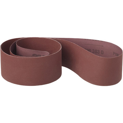 ‎3M Cloth Belt 302D P400 J-weight 1-1/2″ × 100″ Film-lok Special Full- flex Scallop A - Exact Industrial Supply