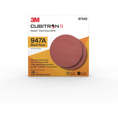 3M Cubitron II Hookit Cloth Disc 947A 87342 5 x NH 40+ to 120+ Multi Pack 8 discs per pack - Exact Industrial Supply