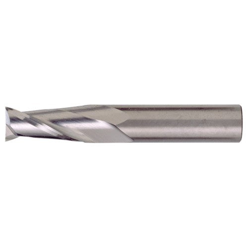 1/8″ × 1/8″ × 1″ × 3″ RHS / RHC Solid Carbide 2-Flute Square End Single End General Purpose End Mill - TiAlN - Exact Industrial Supply