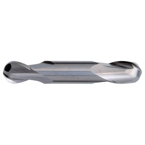 3/16″ Dia. × 3/8″ Shank × 1/2″ DOC × 3″ OAL, Carbide TiAlN, Spiral , 2 Flute, CW Helix, Weldon, Ballnose End Mill