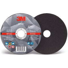 3M Silver Depressed Center Grinding Wheel 87451 T27 7″ × 1/4″ × 7/8″ - USA Tool & Supply