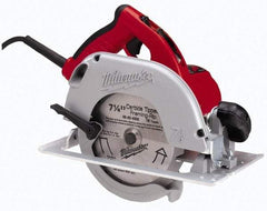 Milwaukee Tool - 15 Amps, 7-1/4" Blade Diam, 5,800 RPM, Electric Circular Saw - 120 Volts, 3.25 hp, 9' Cord Length, 5/8" Arbor Hole, Right Blade - USA Tool & Supply