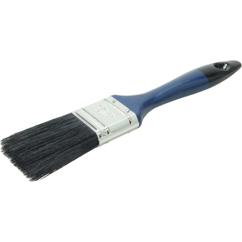 1-1/2″ Varnish Brush, Black China Bristle Fill, 2-1/4″ Trim Length, Blue Foam Handle - USA Tool & Supply